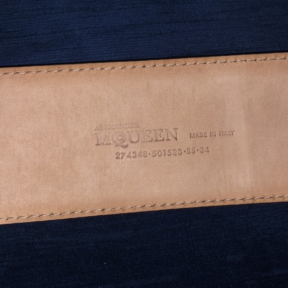 🆕Alexander McQueen Wide Belt (Black) Leather New! Size 85 Runway Collection 💯 - Picture 7 of 9